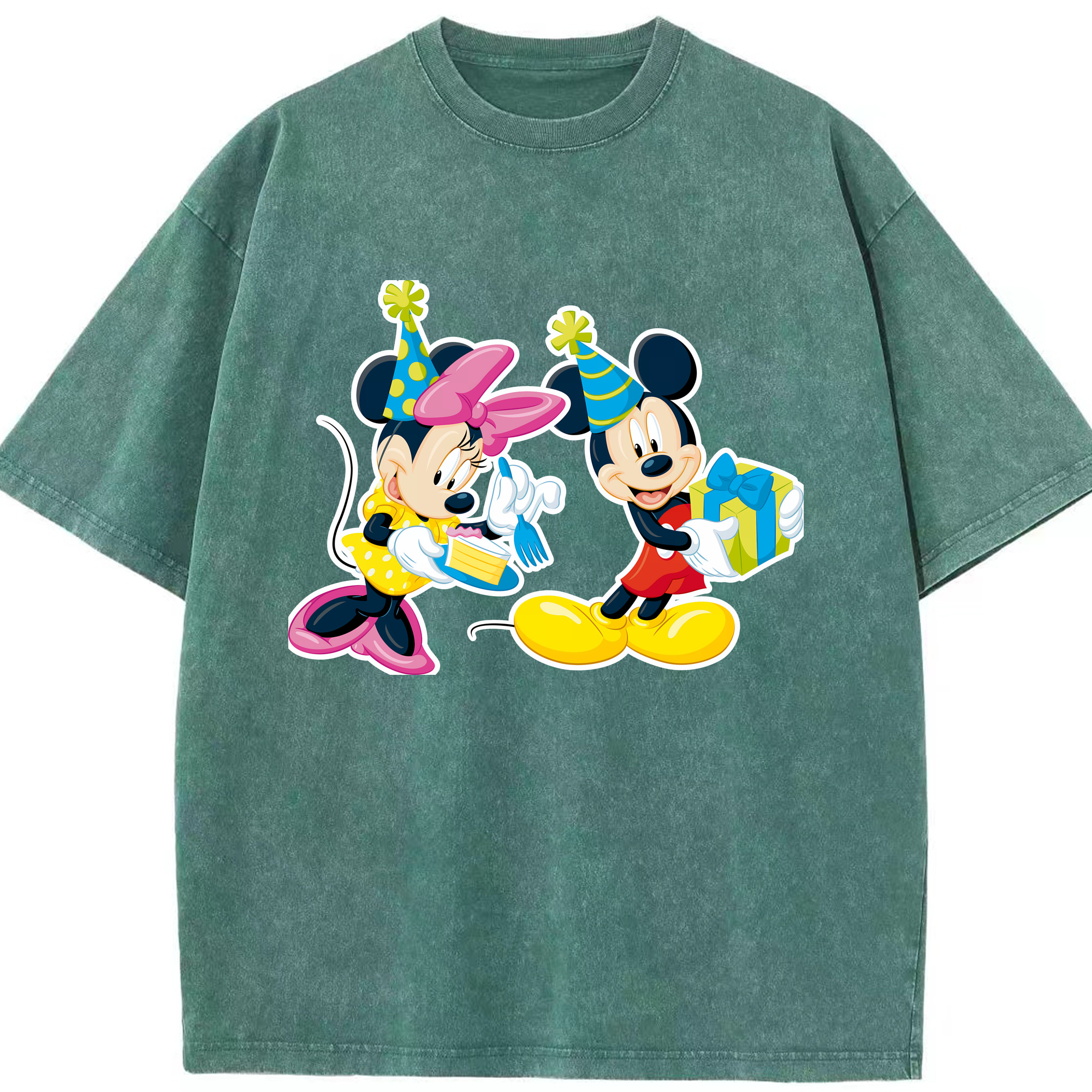 （画像用） ミッキーマウス Mickey Mouse 綿100% ヴィンテージ風 半袖Tシャツ（フロントプリント）